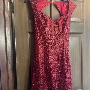 Guess red sequin dress